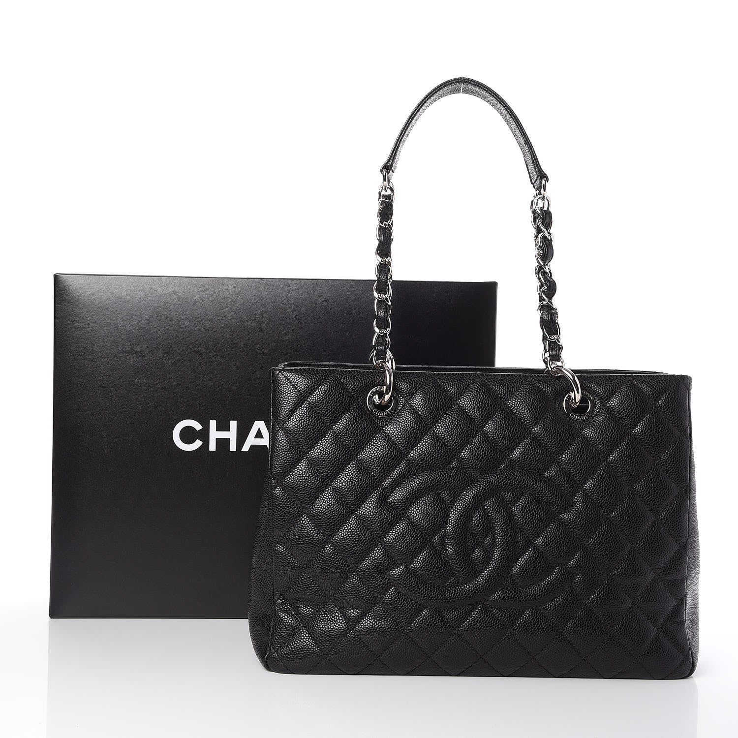Chanel Caviar Quilted Grand Shopping Tote GST Black 8 of 8