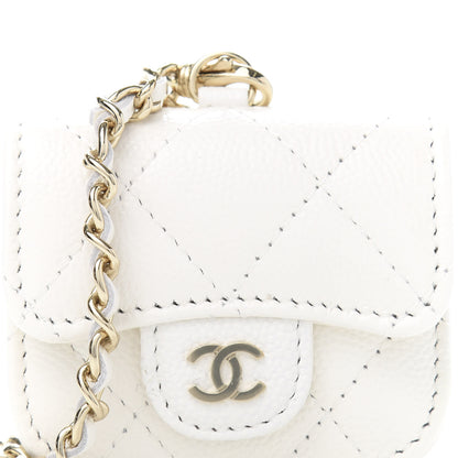 Chanel Caviar Quilted Airpods Pro Case White 11 of 12