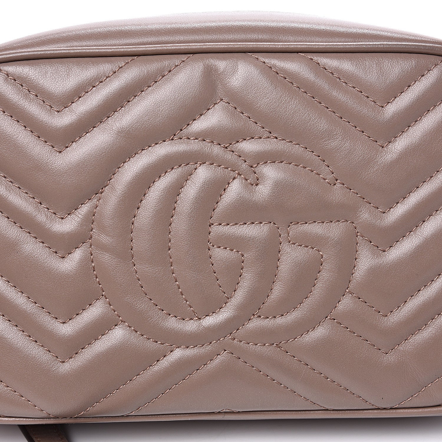 Gucci Calfskin Matelasse Small GG Marmont Chain Shoulder Bag Porcelain Rose 10 of 10