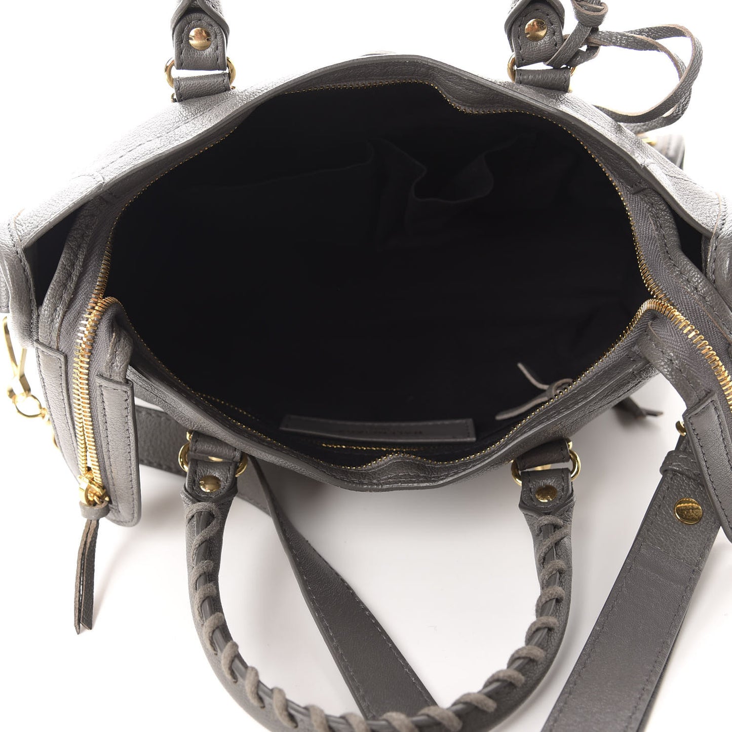Chevre Gold Metallic Edge Hardware S City Gris Acier