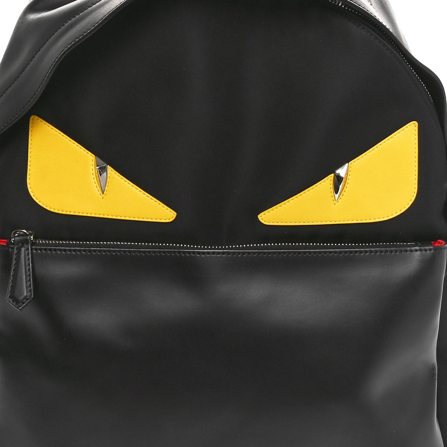 Nylon Vitello Liberty Vitello Dolce Monster Eyes Rounded Backpack Black Sunflower