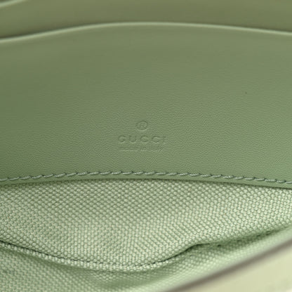 Gucci Denim GG Monogram Calfskin Mini Ophidia Flap Shoulder Bag Pale Green 6 of 10