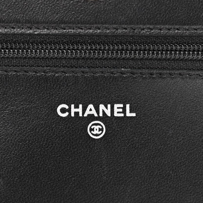 Chanel Lambskin Quilted Boy Wallet On Chain WOC Black 6 of 12