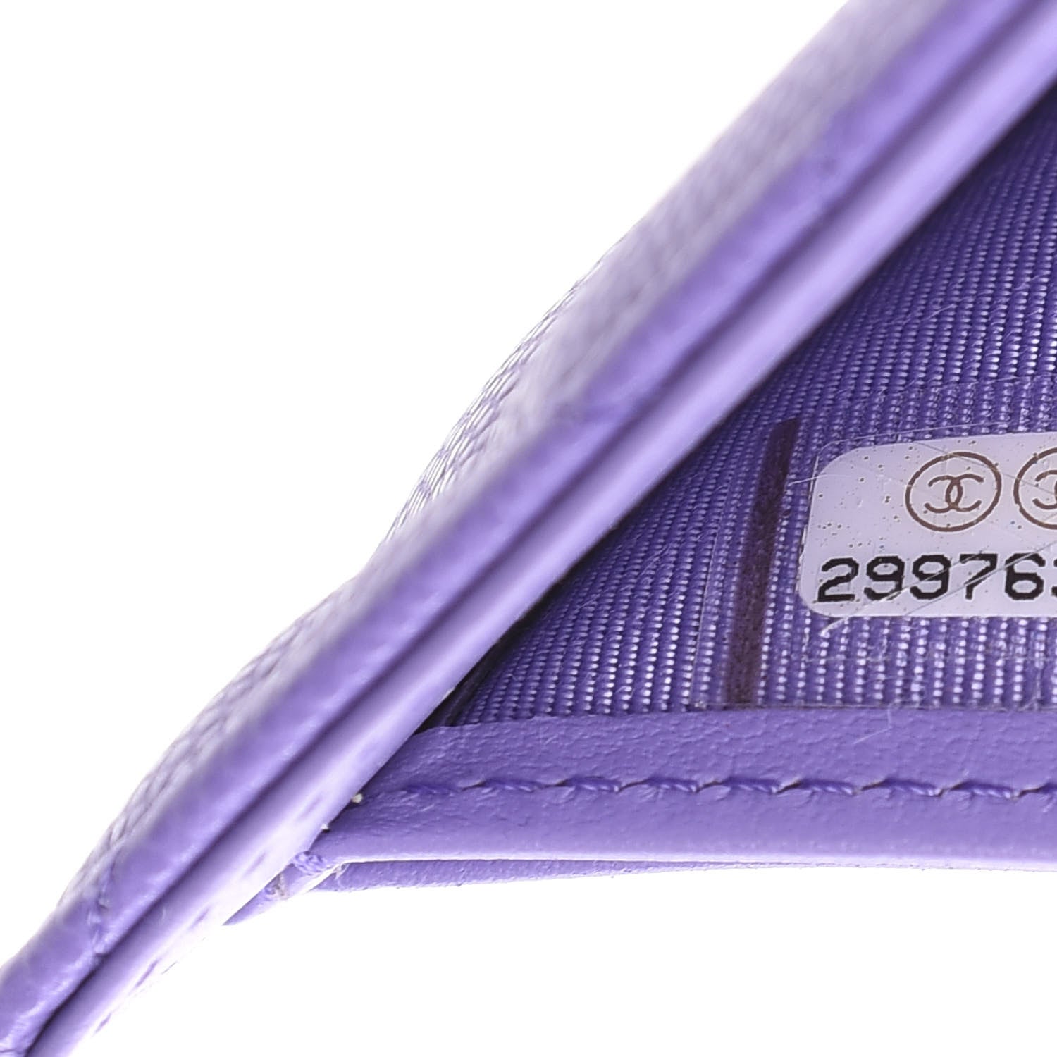 Chanel Caviar Quilted Compact Flap Wallet Purple 8 of 9