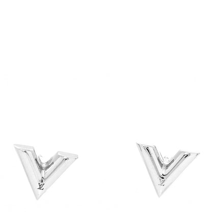 Louis Vuitton Essential V Stud Earrings Silver 1 of 4
