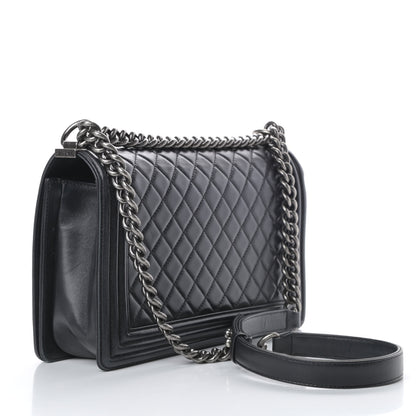 Chanel Lambskin Quilted New Medium Boy Flap Black 3 of 18