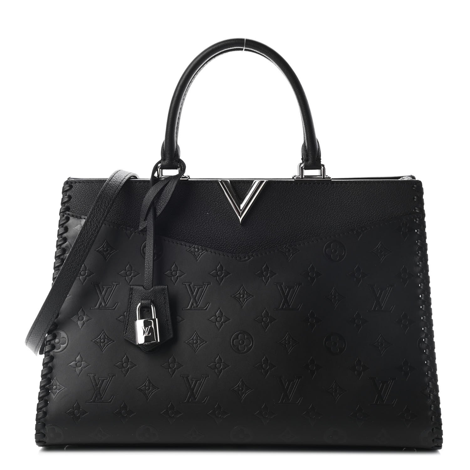 Louis Vuitton Monogram Cuir Plume Very Zipped Tote Black 1 of 7
