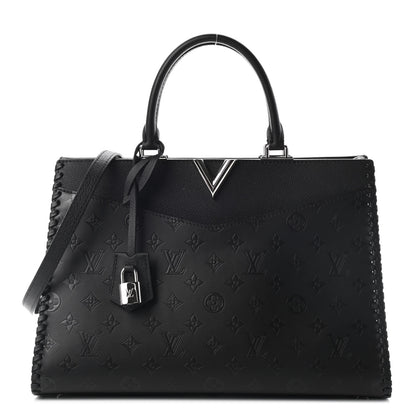 Louis Vuitton Monogram Cuir Plume Very Zipped Tote Black 1 of 7