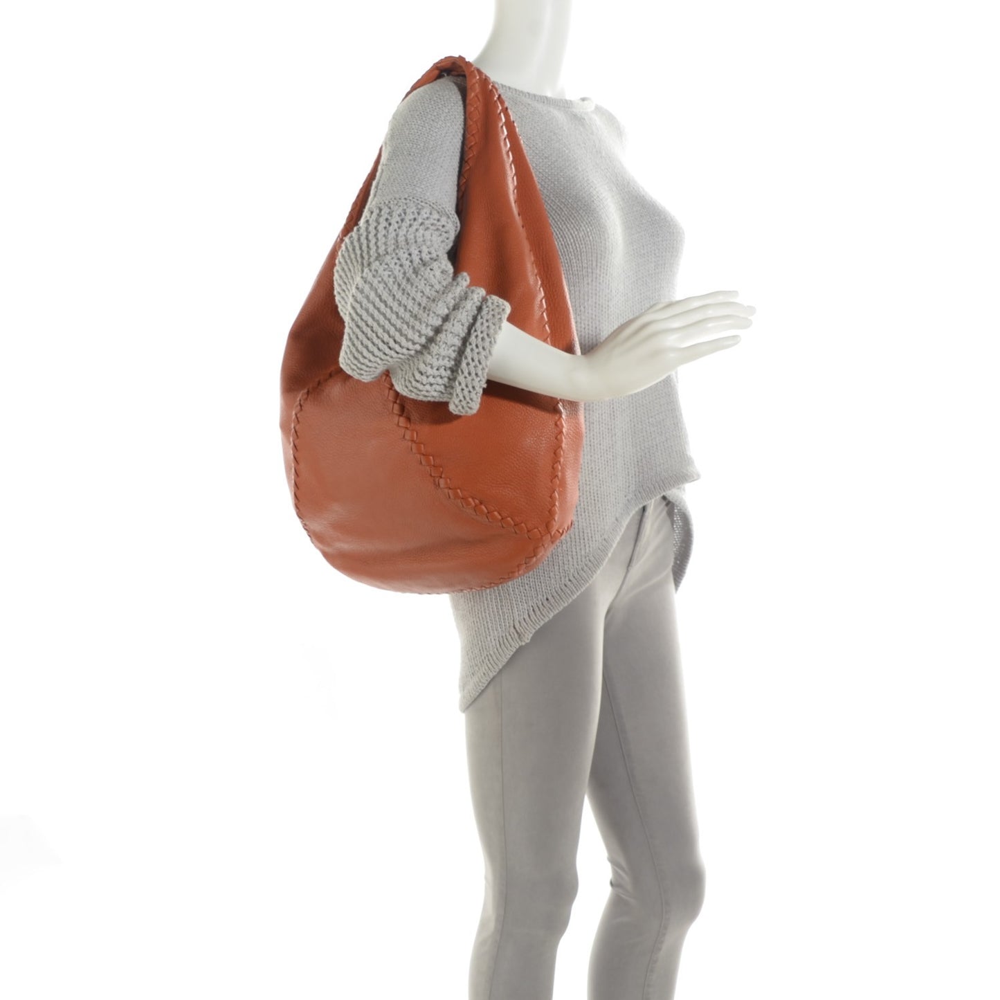 Cervo Deerskin Large Hobo Pumpkin