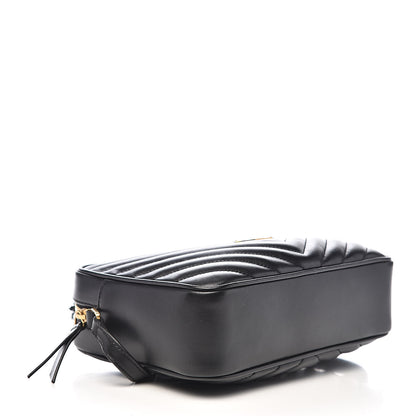 Saint Laurent Calfskin Matelasse Monogram Lou Camera Bag Black 4 of 9