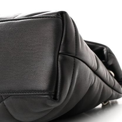Saint Laurent Lambskin Quilted Small Loulou Puffer Monogram Chain Satchel Black 10 of 11