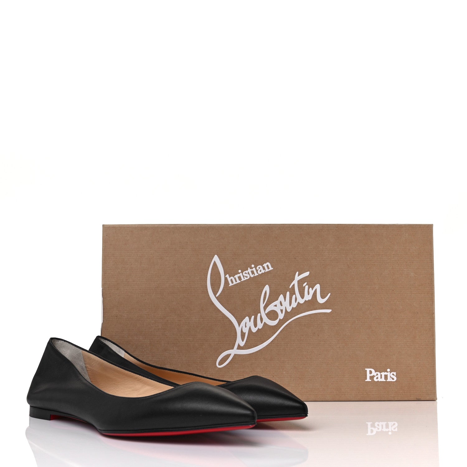 Christian Louboutin Shiny Nappa Ballalla Flats 37.5 Black 8 of 8