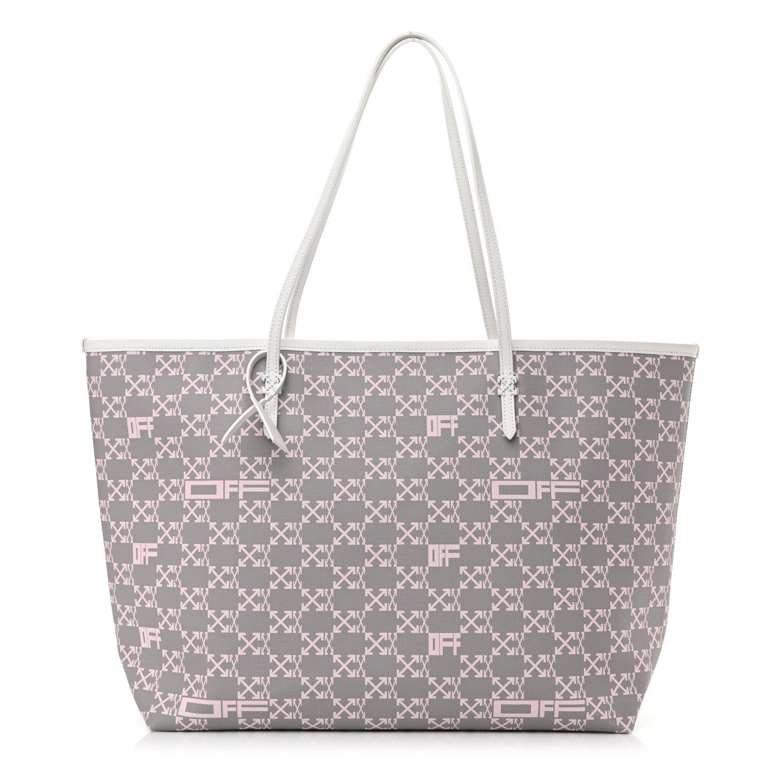 Off-White Coated Canvas Arrow Print Day Off Tote Bag White 3 of 14