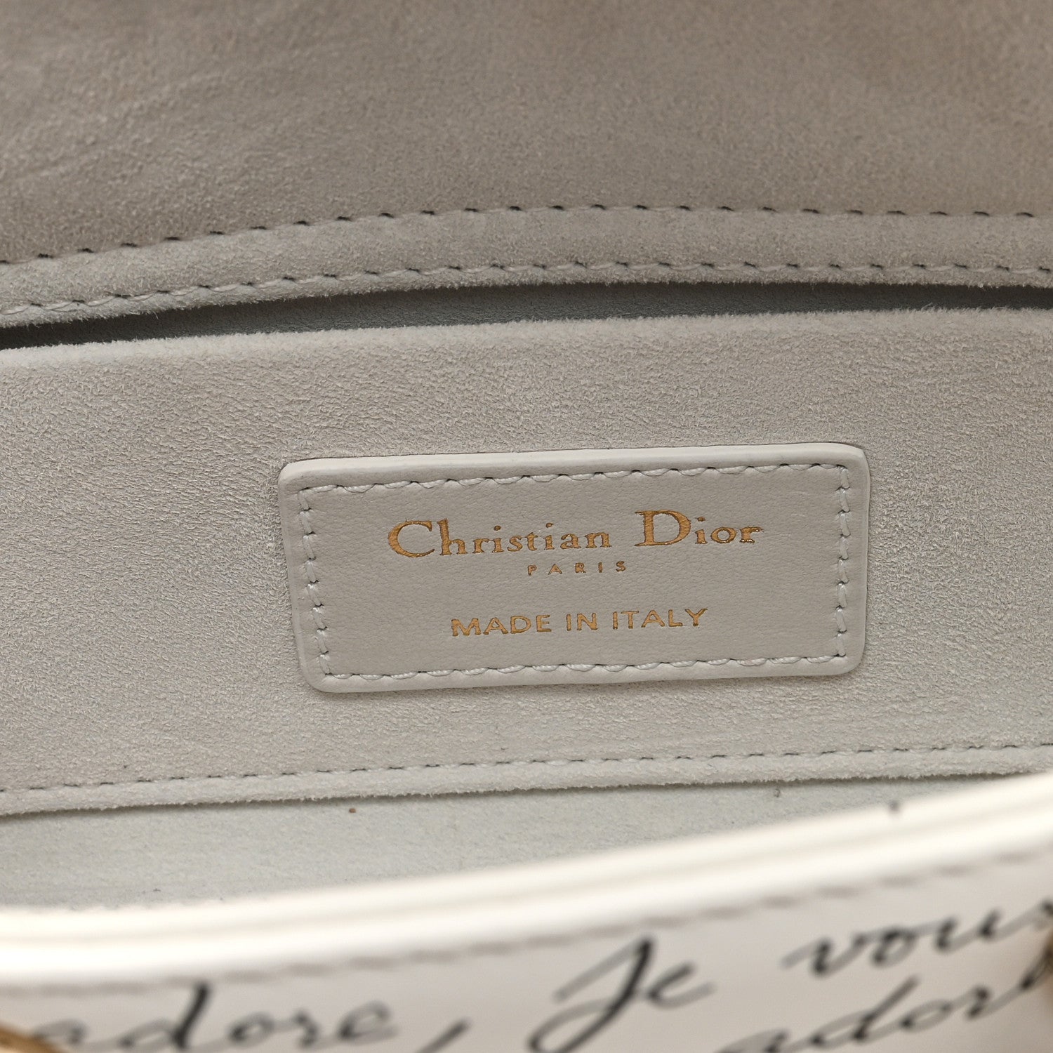 Christian Dior Calfskin Je Vous Adore Dioramour Small Lady D-Joy White Black Red 6 of 10
