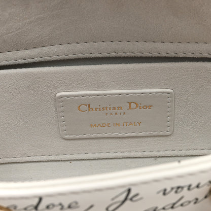 Christian Dior Calfskin Je Vous Adore Dioramour Small Lady D-Joy White Black Red 6 of 10