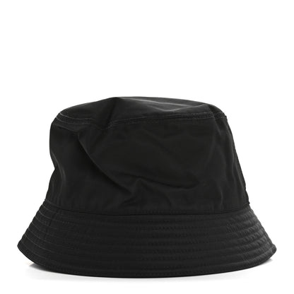 Prada Re-Nylon Metal Triangle Logo Womens Bucket Hat M Black 6 of 8
