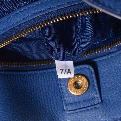 Prada Vitello Daino Medium Satchel Azzurro 6 of 11