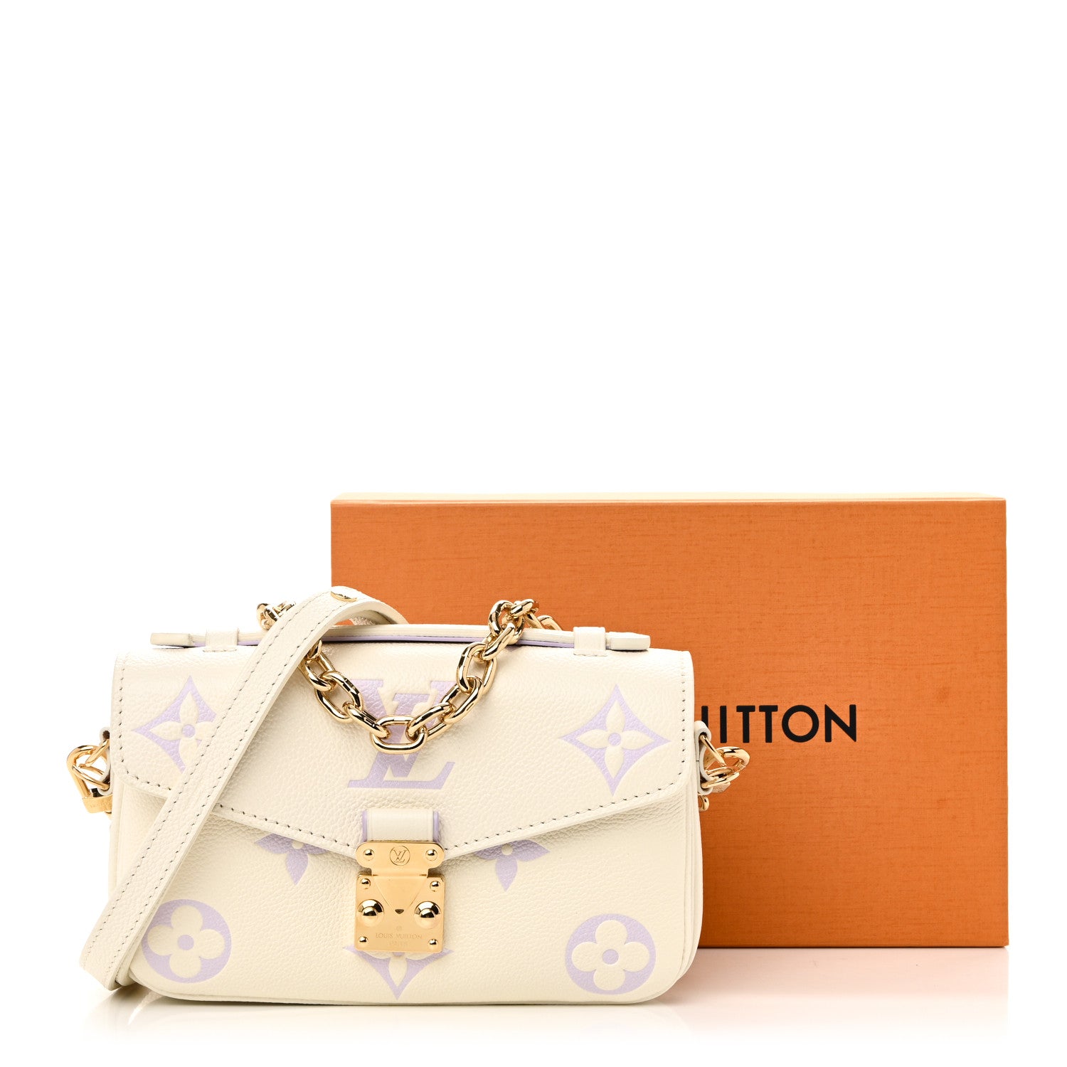 Louis Vuitton Empreinte Monogram Giant Pochette Metis East West Latte Bubble Tea 10 of 10