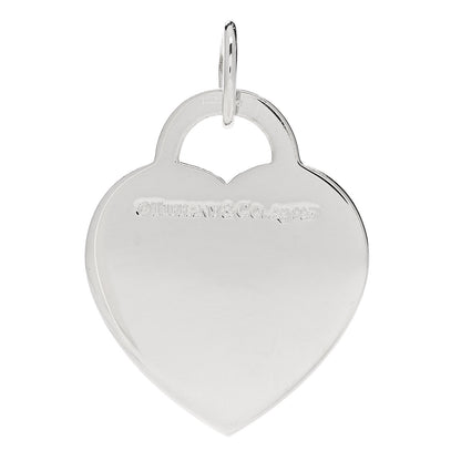 Tiffany Sterling Silver Enamel Return to Tiffany Heart Tag Charm Pink 3 of 5