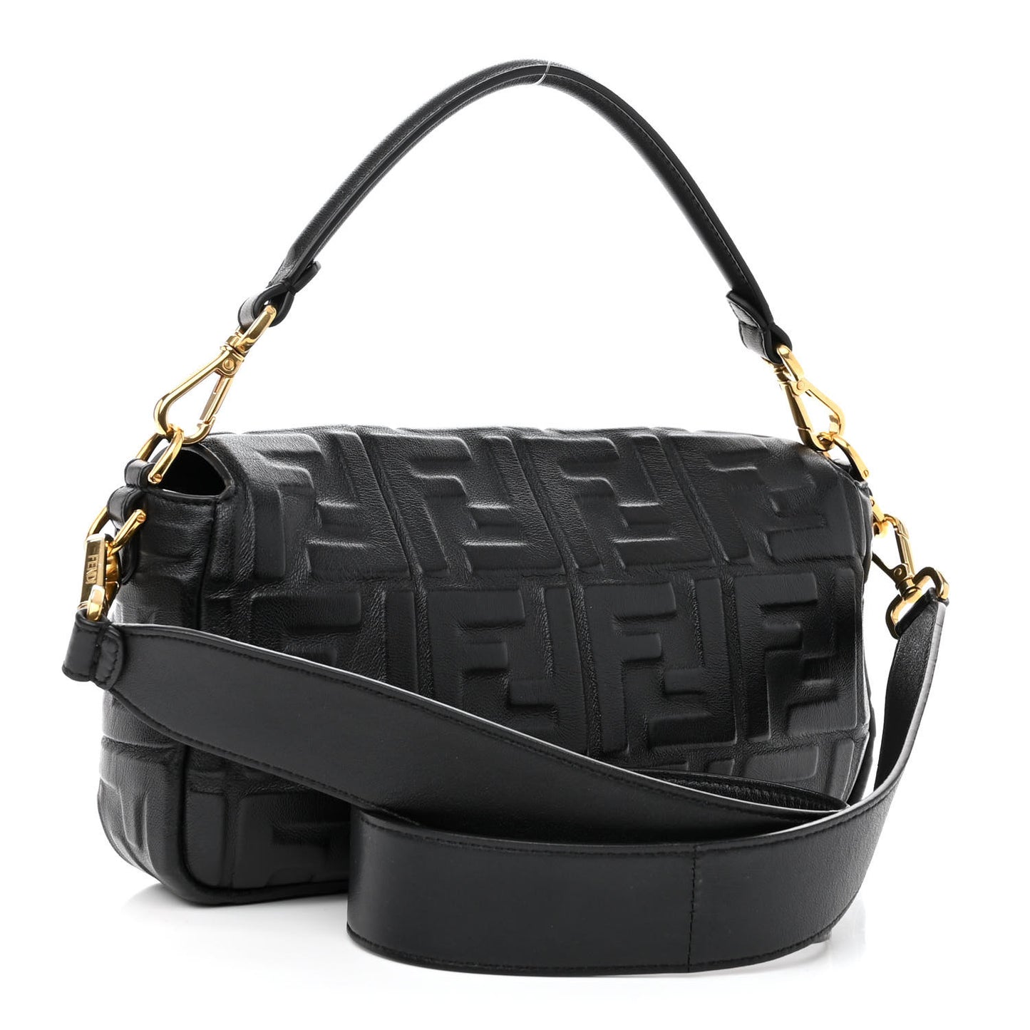 Nappa FF 1974 Embossed Baguette Black