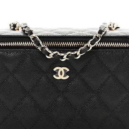 Chanel Caviar Quilted Small Vanity Case With Chain Black 9 of 12