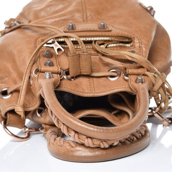 Balenciaga Agneau Giant 12 Rose Gold Hardware Mini Pompon Cumin 9 of 10