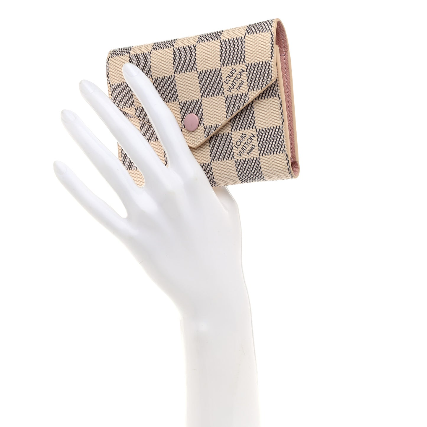 Damier Azur Victorine Wallet Rose Ballerine