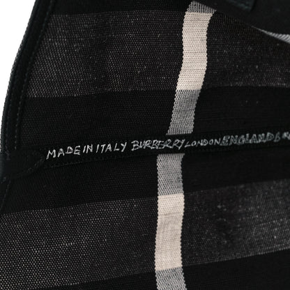 Burberry Coated Canvas Mega Check Medium Doodle Tote Black White 6 of 11