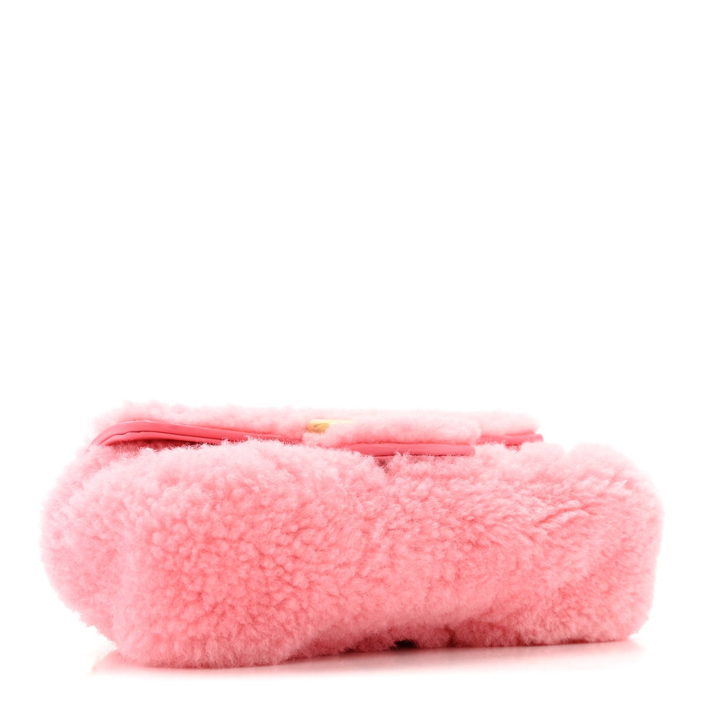 Shearling Matelasse Super Mini GG Marmont Shoulder Bag Lotus Pink
