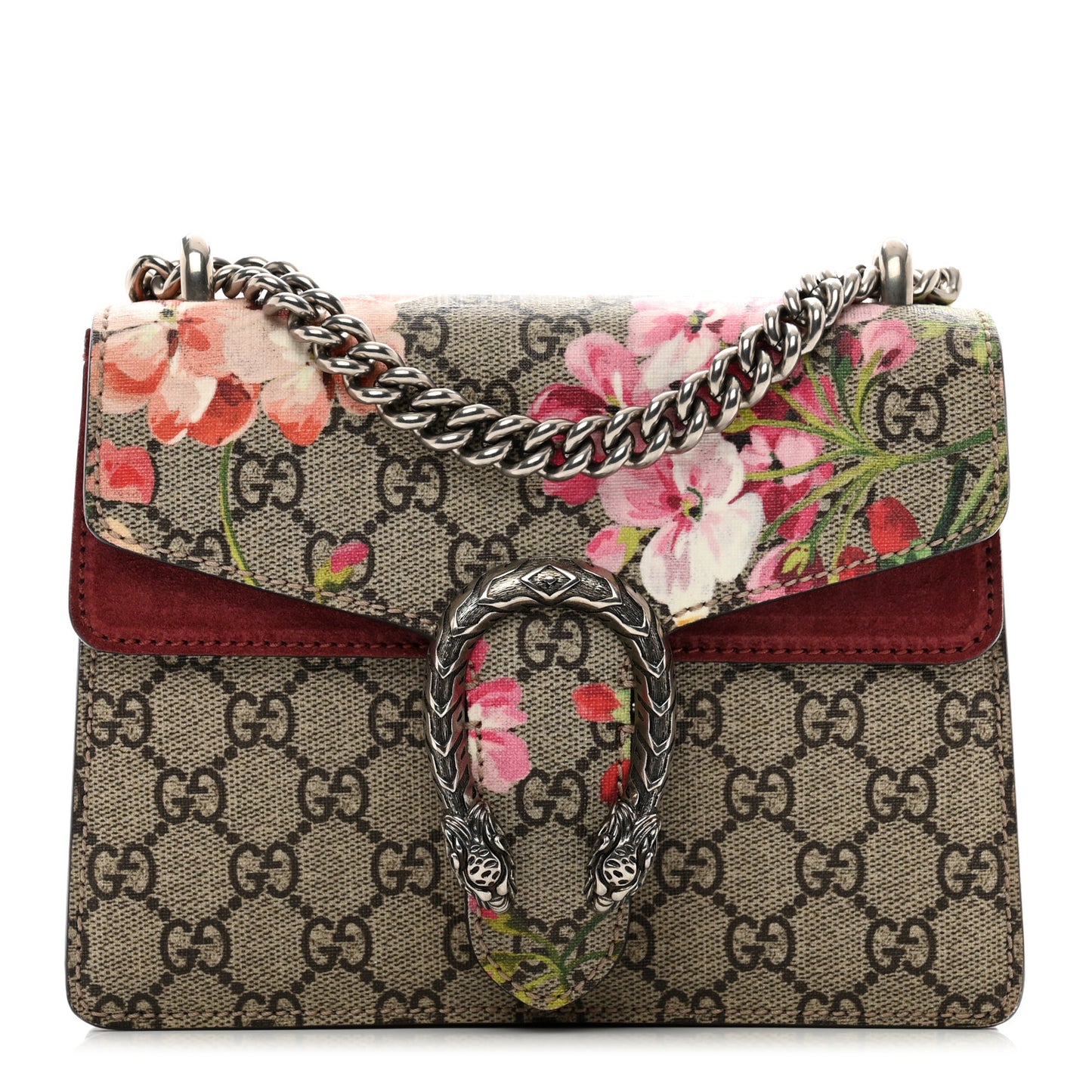GG Supreme Monogram Blooms Mini Dionysus Shoulder Bag Beige Multicolor Dry Rose