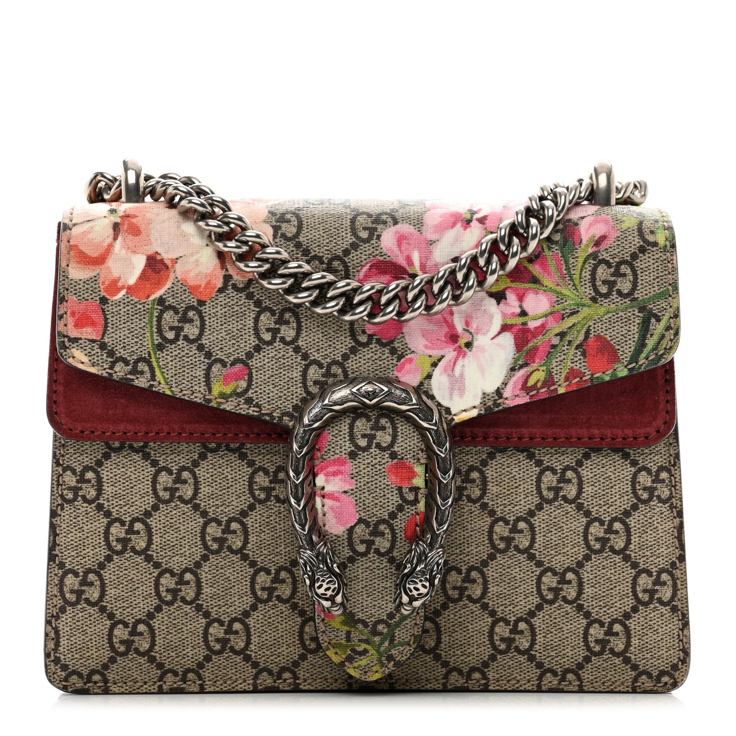 Gucci GG Supreme Monogram Blooms Mini Dionysus Shoulder Bag Beige Multicolor Dry Rose 1 of 11