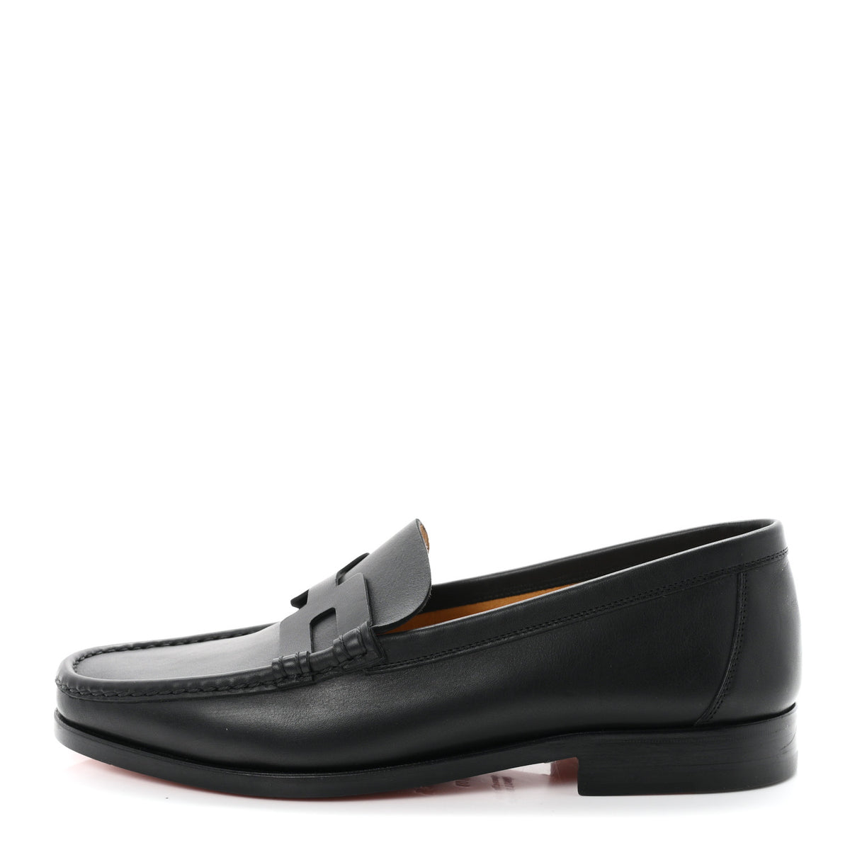 Calfskin Mens Kennedy Loafers 40.5 Black