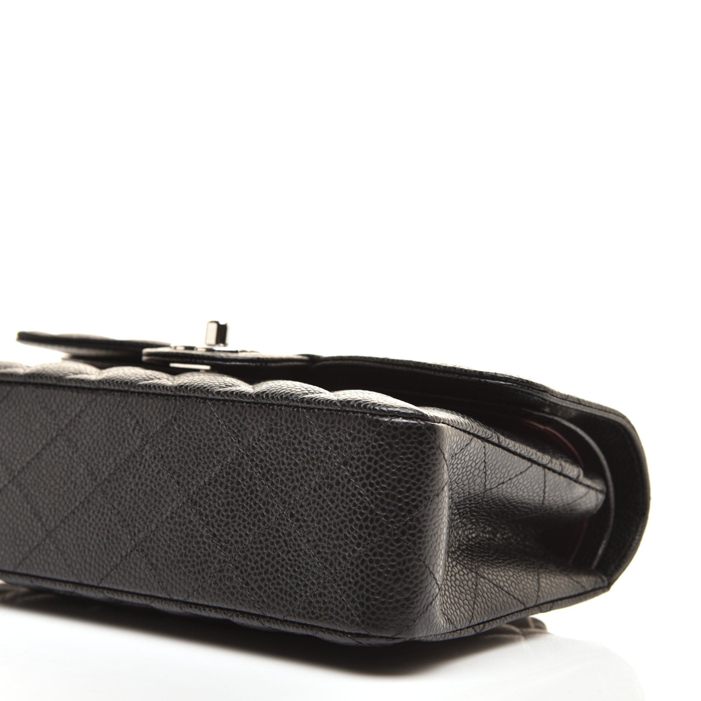 Caviar Quilted Small Double Flap Black