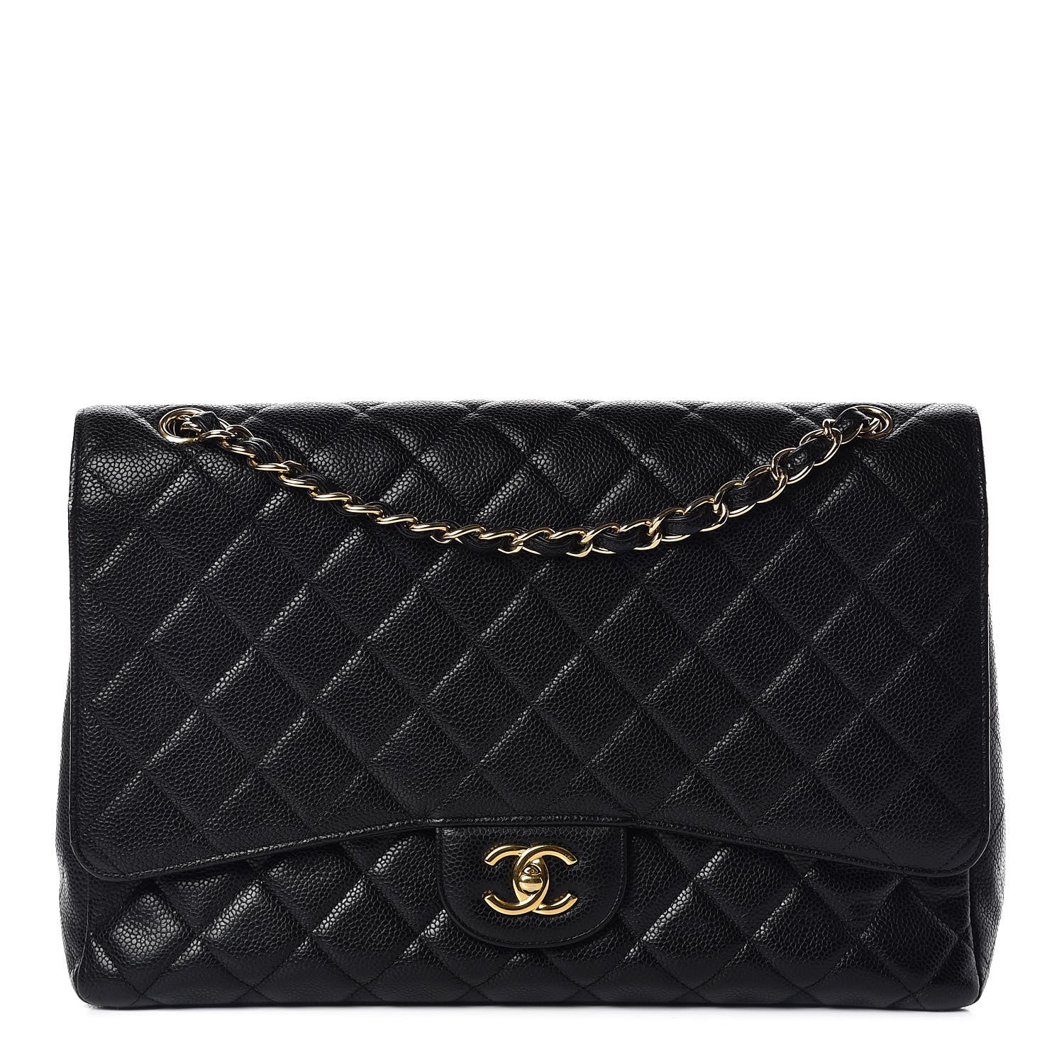 Chanel Caviar Quilted Maxi Single Flap Black 1 of 11