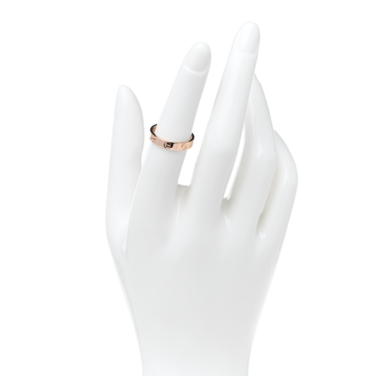 18K Pink Gold 3.5mm LOVE Wedding Band Ring 52 6