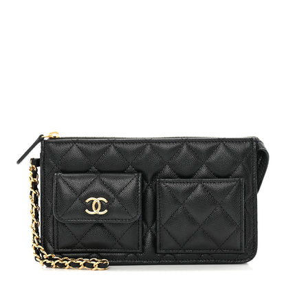 Chanel Caviar Quilted Polly Pocket Pouch Black 1 of 10