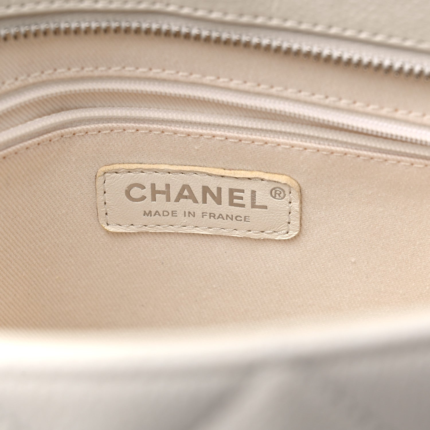 Chanel Caviar Quilted Medallion Tote White 6 of 13