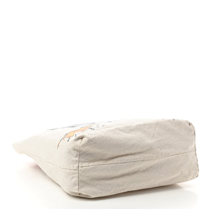 Christian Dior Canvas Sauvage Tote White Multicolor 4 of 10