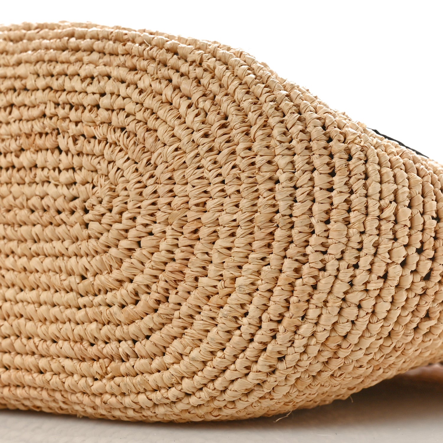 Loewe Calfskin Raffia Paulas Ibiza Pochette Bag Natural Tan 10 of 11