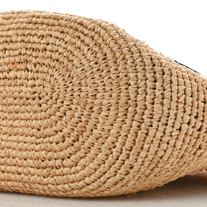 Loewe Calfskin Raffia Paulas Ibiza Pochette Bag Natural Tan 10 of 11