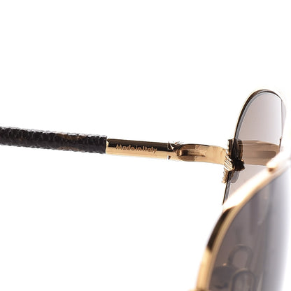 Louis Vuitton Monogram Petite Viola Pilote Aviator Sunglasses Z0571U Brown 5 of 7