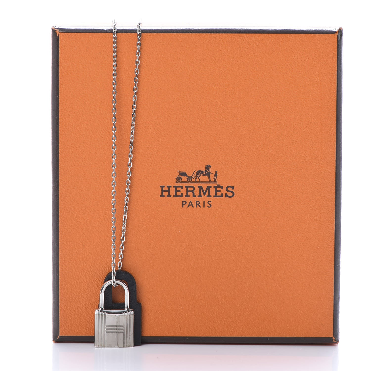 Hermes Swift O'Kelly Pendant Necklace Black 6 of 6