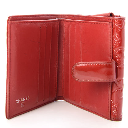 Chanel Patent Calfskin Lucky Symbols Compact French Flap Wallet Red 5 of 7