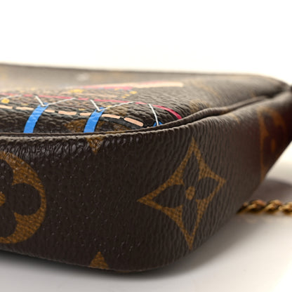Louis Vuitton Monogram 2020 Christmas Animation Roller Coaster Mini Pochette Accessories Pivoine 8 of 8