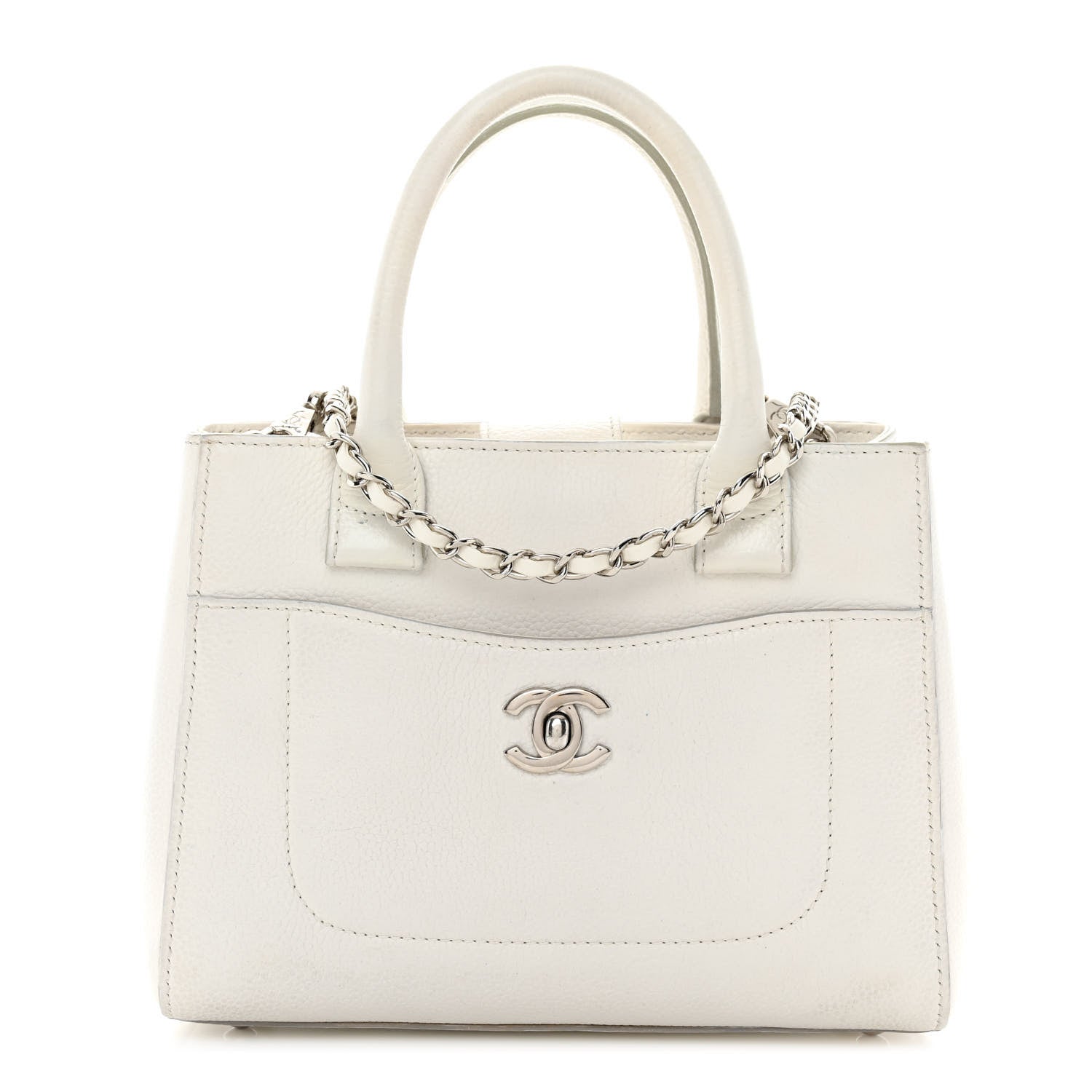 Chanel Grained Calfskin Mini Neo Executive Shopper Tote White 1 of 14