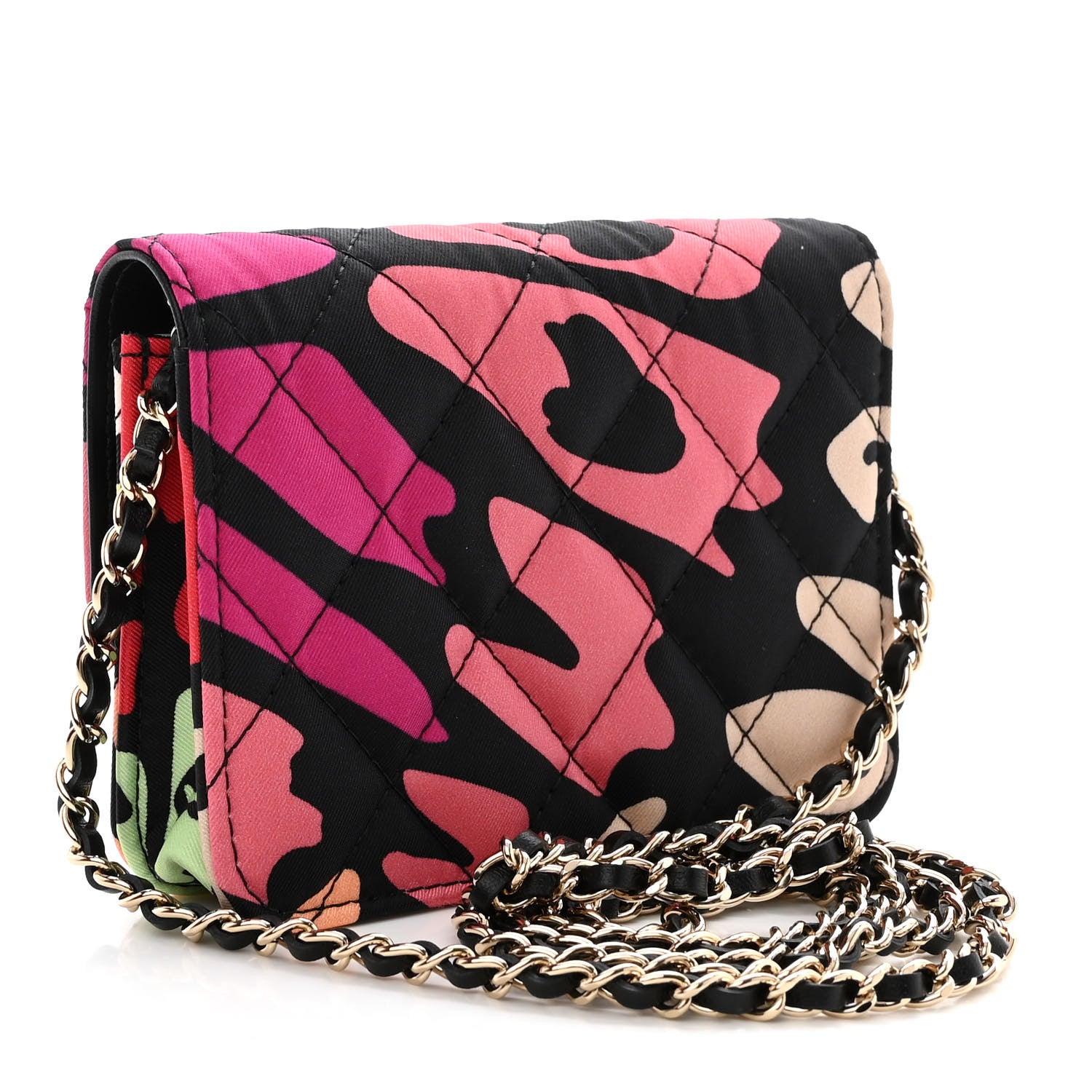 Chanel Canvas Printed CC Mini Clutch With Chain Multicolor 3 of 12