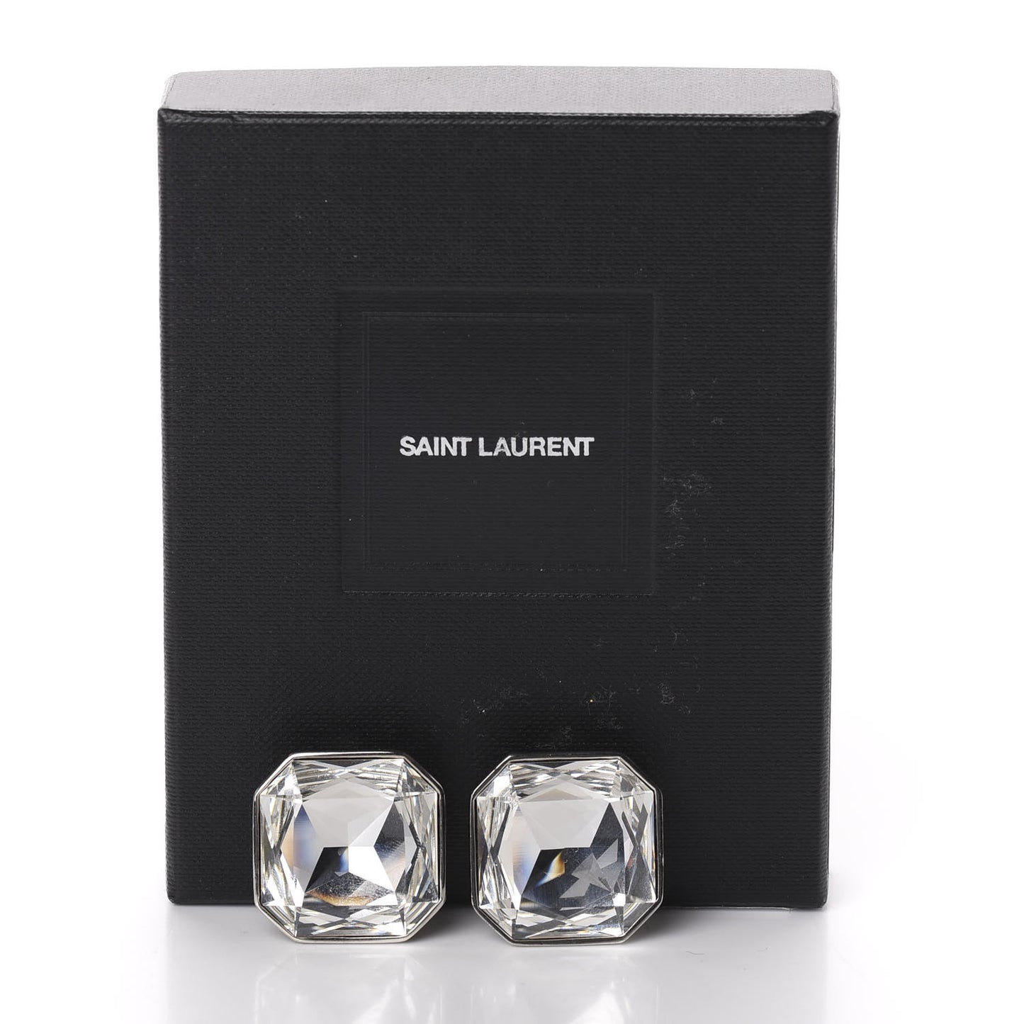 Crystal Smoking Clip On Earrings Silver