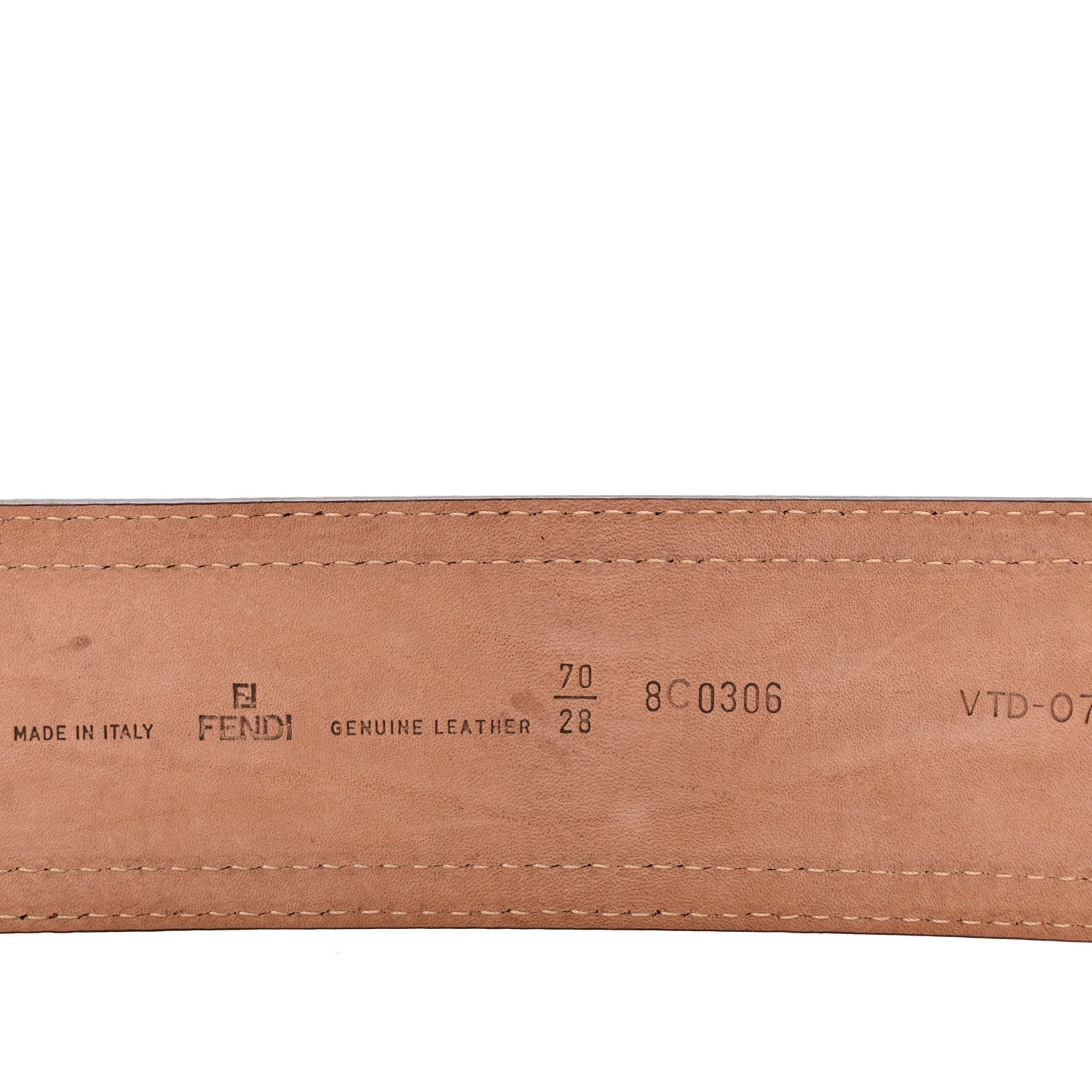 Fendi Calfskin B Wide Belt 70 28 Brown 3 of 6