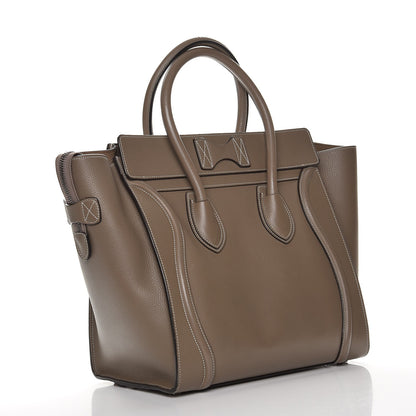 Celine Drummed Calfskin Mini Luggage Souris 3 of 8