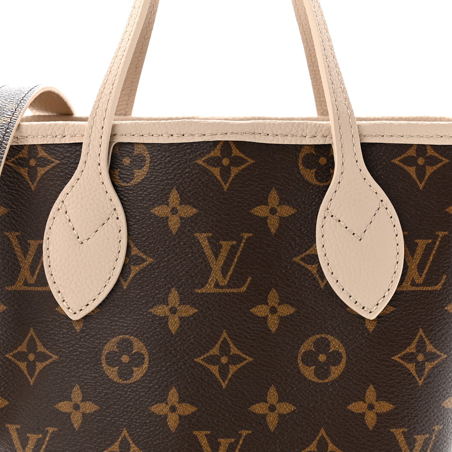 Monogram Neverfull Inside Out Bandouliere BB Limestone
